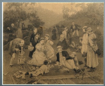 Földbirtokos Tea Party alkotó: Nikolai Dmitrievich Dmitriev-Orenburgsky