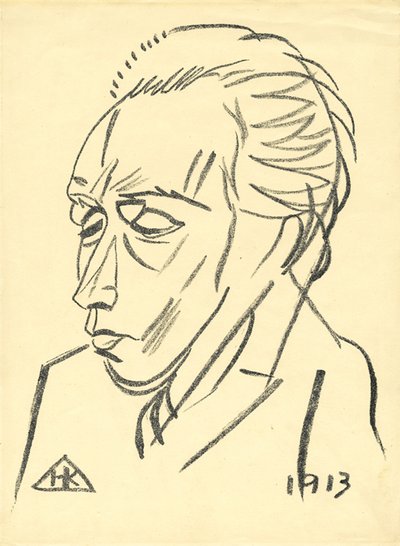 Velimir Hlebnikov költő portréja 1885-1922, 1913 alkotó: Nikolai Ivanovich Kulbin