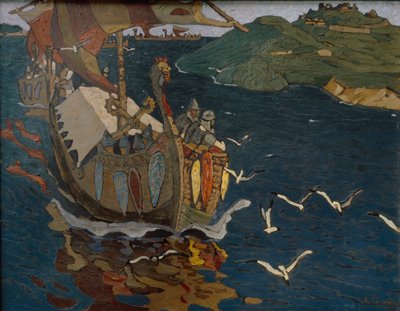 Tengerentúli vendégek, 1902 alkotó: Nikolai Konstantinowitsch Roerich