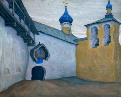 Pechory, kolostor / gouache N, K. Roerich alkotó: Nikolai Konstantinowitsch Roerich