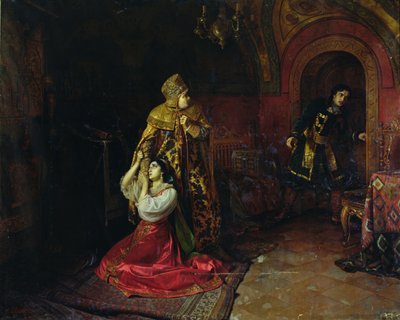 Godunov családjának utolsó percei (olaj, vászon) alkotó: Nikolai Pavlovich Shakhovskoi