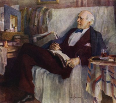 Konsztantyin Stanislavski orosz színész és színházi rendező portréja munka közben alkotó: Nikolai Pavlovich Ulyanov