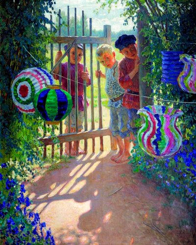 A látogatók, 1913. alkotó: Nikolai Petrovich Bogdanov Belsky