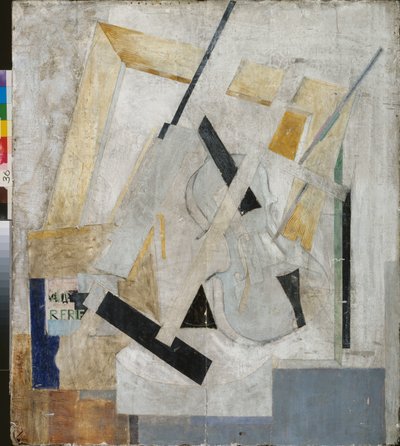 Csendélet hegedűvel - Csendélet hegedűvel, 1910 körül (olaj, vászon) alkotó: Nikolai Petrovich Prusakov