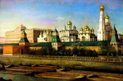 „A moszkvai Kreml látképe”, 19. század alkotó: Nikolai Podklyuchnikov