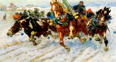 „Trojka”, 1917. alkotó: Nikolai Samokish