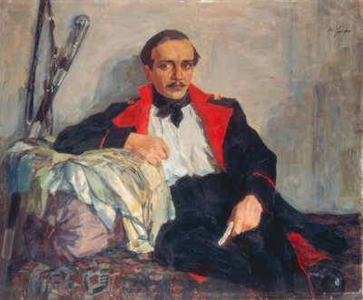Mikhail J. Lermontow költő portréja alkotó: Nikolaj Pawlowitsch Uljanow