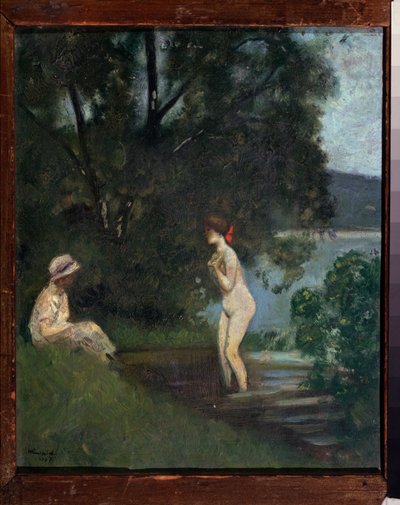 Egy fürdőző (A Bather) – Nyikolaj Vlagyimirovics Szinezubov (Nicolas Sinezouboff) festménye (1891-1956), olaj, vászon alkotó: Nikolay Vladimirovic Sinezubov