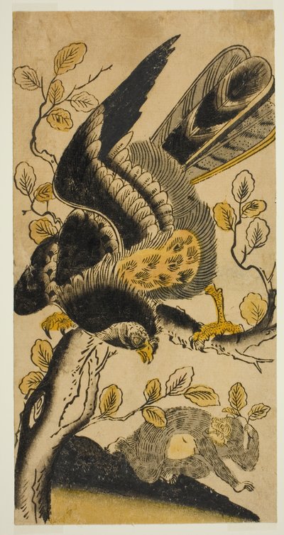 Sas és majom alkotó: Nishimura Shigenaga