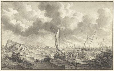 Gátszakadás Kampen közelében, 1775 alkotó: Noach van der Meer (II)