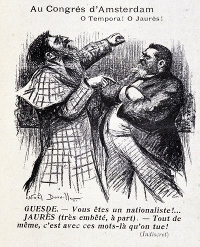 Jean Jaures és Jules Guesde (amszterdami szocialista kongresszus) veszekedése, Noel Dorville, „” Le Panache”” 1904.05.10. alkotó: Noel Dorville