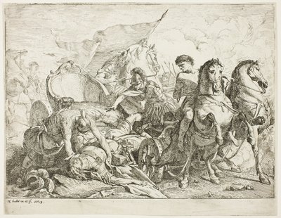 Antiochus leesik a szekeréről alkotó: Noel Halle