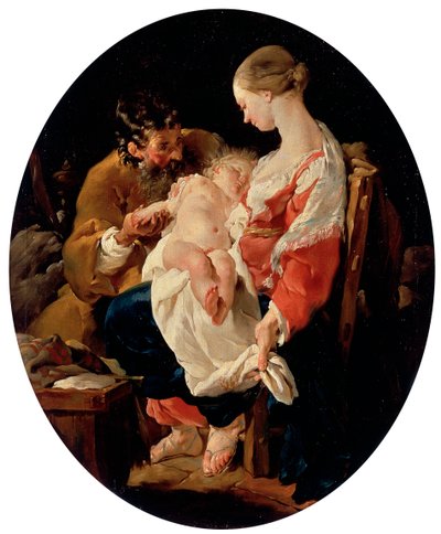A Szent Család”, 18. század. alkotó: Noel Halle