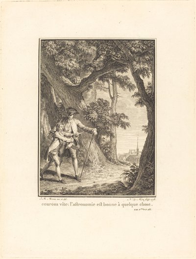 Fussunk gyorsan: a csillagászat jó valamire alkotó: Noël Le Mire after Jean Michel Moreau