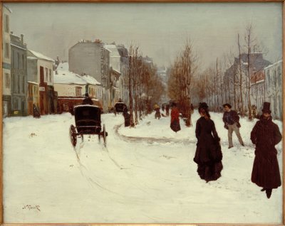 A Boulevard de Clichy a hó alatt alkotó: Norbert Goeneutte