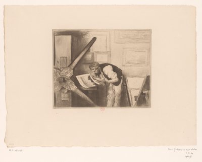 Henri Charles Guérard portréja a műtermében alkotó: Norbert Goeneutte