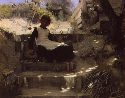 A kertész lánya (olaj) alkotó: Norman Garstin