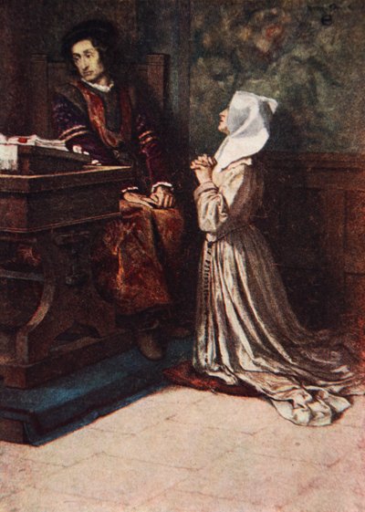 Isabel könyörgése, Mérték a mértékért, II. felvonás 2. jelenet, illusztráció Charles és Mary Lamb „Tales from Shakespeare” című művéből alkotó: Norman Mills (after) Price