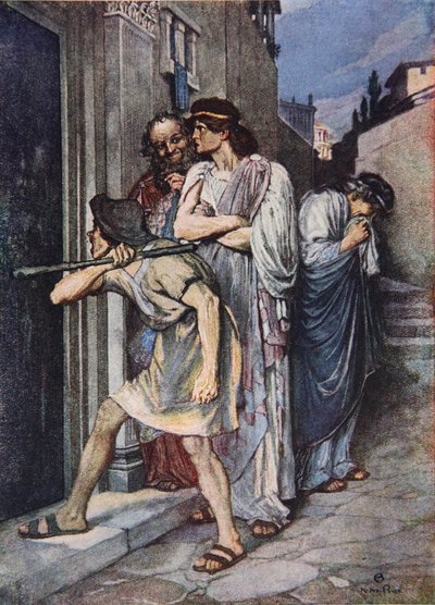 „Engedd be a mesteremet”, A hibák vígjátéka, III. felvonás 1. jelenet, Illusztráció a „Shakespeare meséiből”, Charles és Mary Lamb alkotó: Norman Mills (after) Price