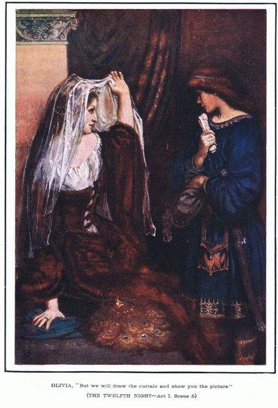 Olivia: "De mi elhúzzuk a függönyt és megmutatjuk a képet" (A tizenkettedik éjszaka) alkotó: Norman Mills Price