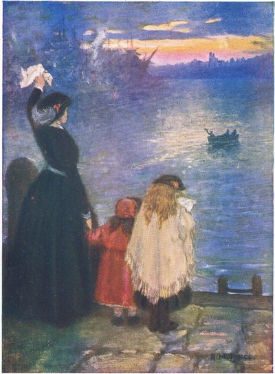 Elválás: „Az égi hagyaték elrendelte, hogy az embert mindentől, amit a legjobban szeret, el kell szakítania (színes litho) alkotó: Norman Mills Price