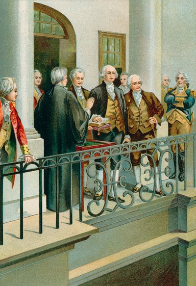 George Washington letette az elnöki esküt alkotó: North American