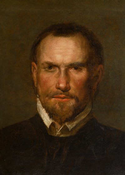 Ismeretlen szakállas férfi portréja, 1501-99 körül (Olaj és papír a táblán) alkotó: Northern Italian School