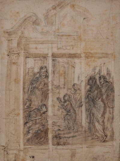 A Szűz bemutatása a templomban alkotó: Northern Italian School