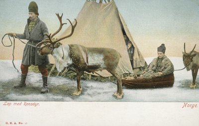 Lappföldek rénszarvasokkal, Norvégia (színes fotó) alkotó: Norwegian Photographer