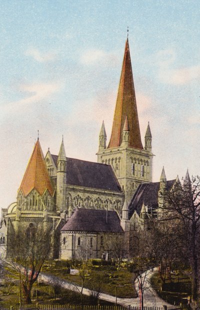 Norge / Norvégia: Trondhjems Komkirke (színes fotó) alkotó: Norwegian Photographer