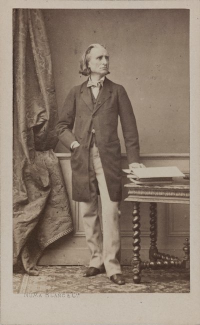 Liszt Ferenc zeneszerző portréja 1811-1886, c. 1870. alkotó: Numa Blanc