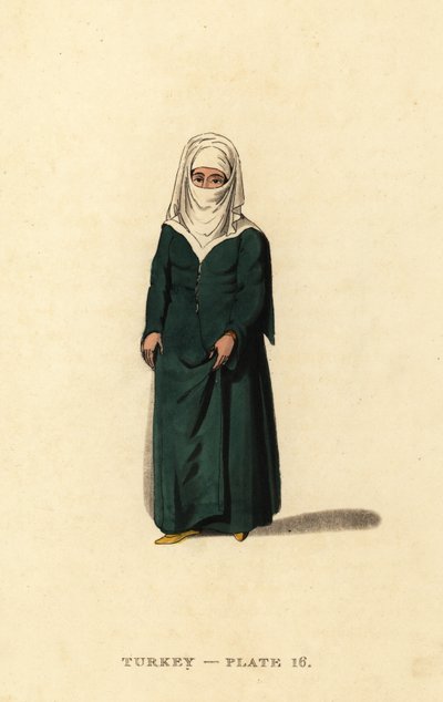 Török nő Konstantinápolyból (Isztambul), Oszmán Birodalom alkotó: Octavian (after) Dalvimart