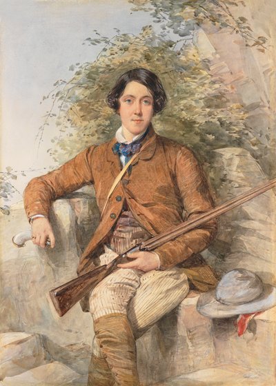 Heneage Finch, Aylesford 6. grófjának portréja (a wc fehér színnel kiemelve) alkotó: Octavius Oakley