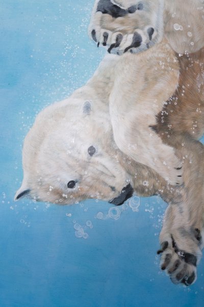 Jegesmedvebalett, részlet, 2012 (akril üvegszálas szobortojásra) alkotó: Odile Kidd