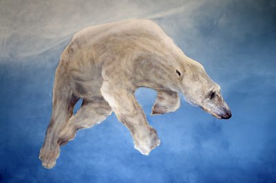 Ursus maritimus 2 (akril, gézre festett vászon) alkotó: Odile Kidd
