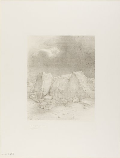 És észrevesz egy száraz, dombokkal borított síkságot, 24/7. tábla alkotó: Odilon Redon