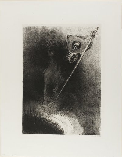 És a rajta ülő neve: Halál, 12/3. tábla alkotó: Odilon Redon