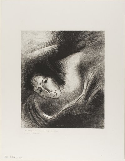 És az ördög, aki megtévesztette őket, a Tűz és Kénkő tavába vetették, ahol a fenevad és a hamis próféta van, 10/12. alkotó: Odilon Redon