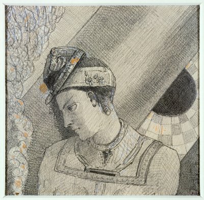 Balra hajtott fejű nő mellszobra alkotó: Odilon Redon
