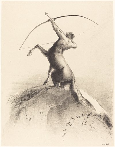 Kentaur a Felhőkre céloz alkotó: Odilon Redon