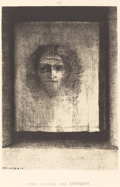 Ez egy fátyol, egy lenyomat (Fátyol volt, lenyomat) alkotó: Odilon Redon