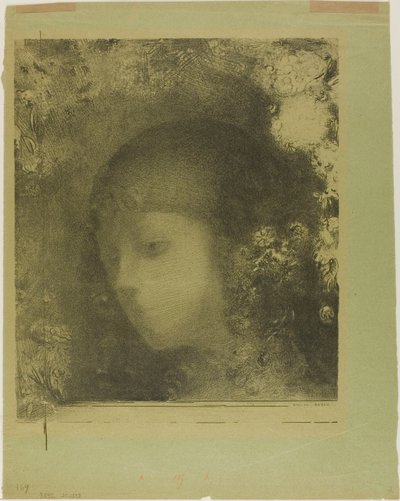 Gyermekfej virágokkal alkotó: Odilon Redon