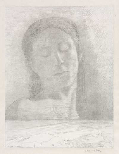 Csukott szemek alkotó: Odilon Redon