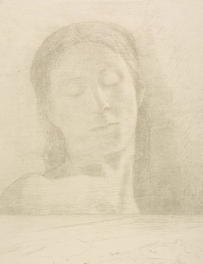 Csukott szemek alkotó: Odilon Redon
