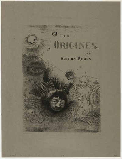 A Les Origines címlapja és címlapképe alkotó: Odilon Redon