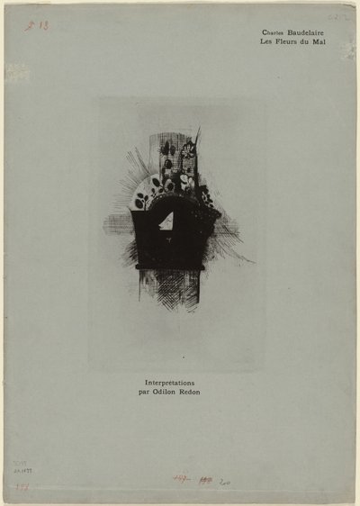 Borító/előlap a Les Fleurs du Mal-hoz, 1/9. tábla alkotó: Odilon Redon