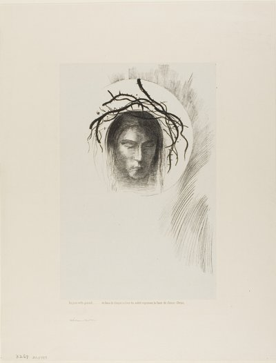Végre megjelenik a nap, és a Nap Korongjában felragyog Jézus Krisztus arca, 24/24. alkotó: Odilon Redon