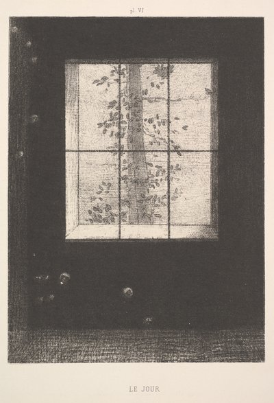 Day Le Jour, a Dreams Songes sorozatból, VI. lemez, 1891. alkotó: Odilon Redon