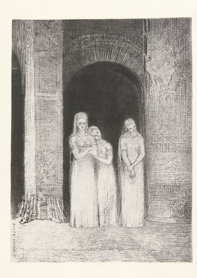 A papnők őrködtek A papnők vártak La Nuit (sorozat címe) Az éjszaka (sorozat címe) alkotó: Odilon Redon