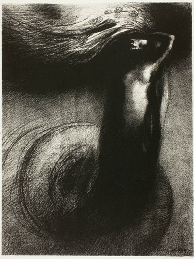 Halál: "Az én iróniám minden mást felülmúl" alkotó: Odilon Redon